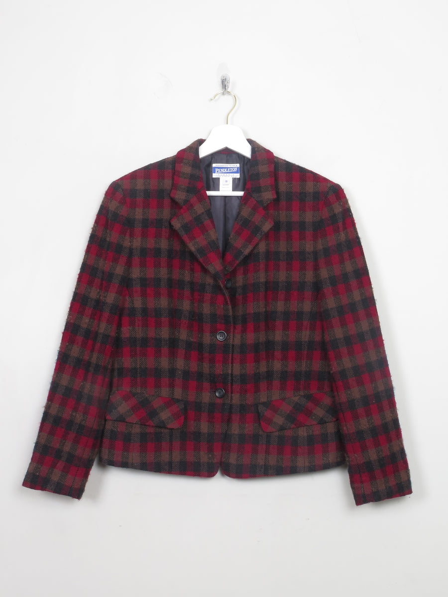 Women's Vintage Check Tweed Pendleton Jacket M