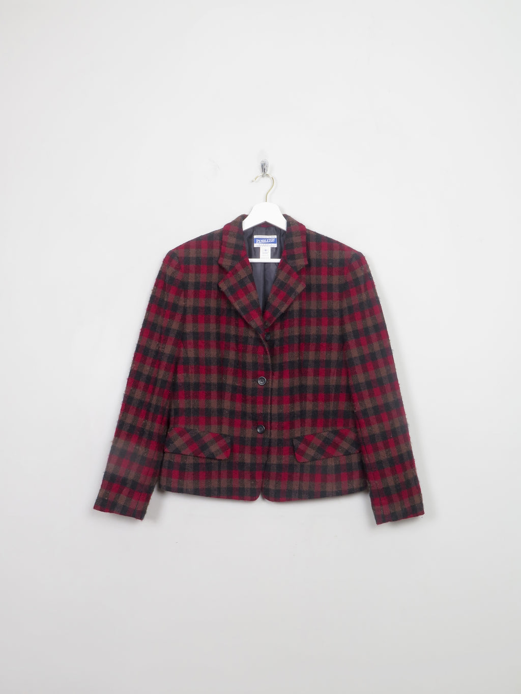 Women's Vintage Check Tweed Pendleton Jacket M