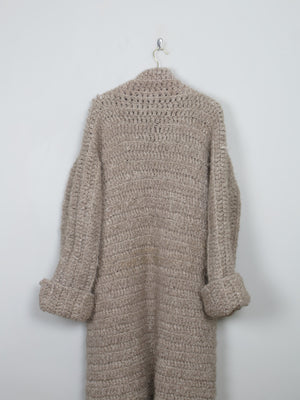 Women's Vintage Knitted Coat Light Brown M