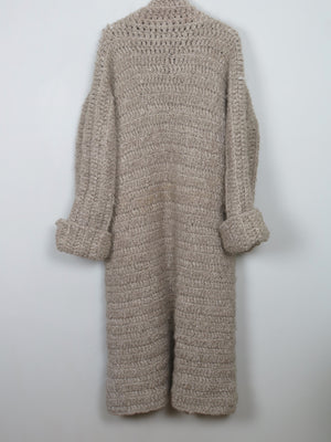 Women's Vintage Knitted Coat Light Brown M