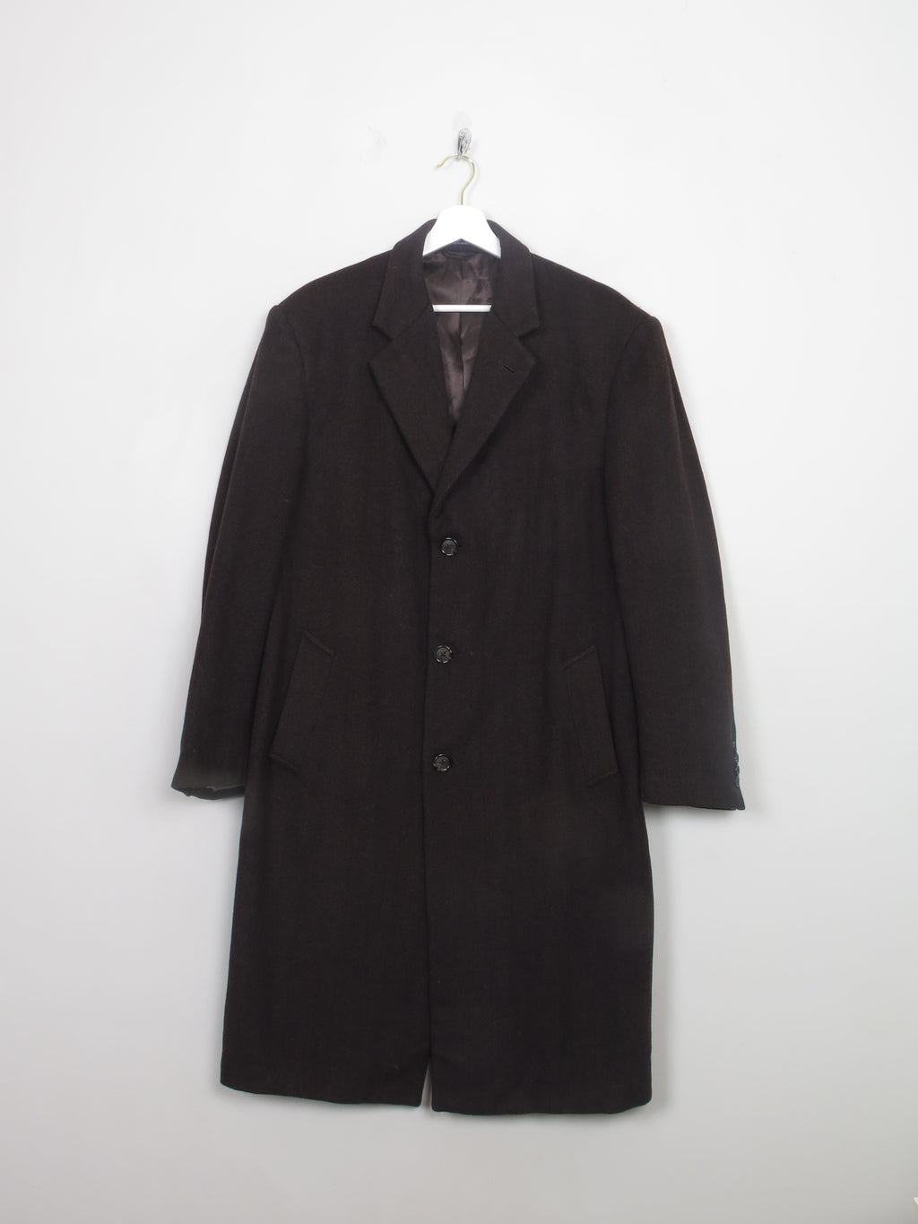 Men's Vintage Brown Wool Nautica Oversized Coat M Long