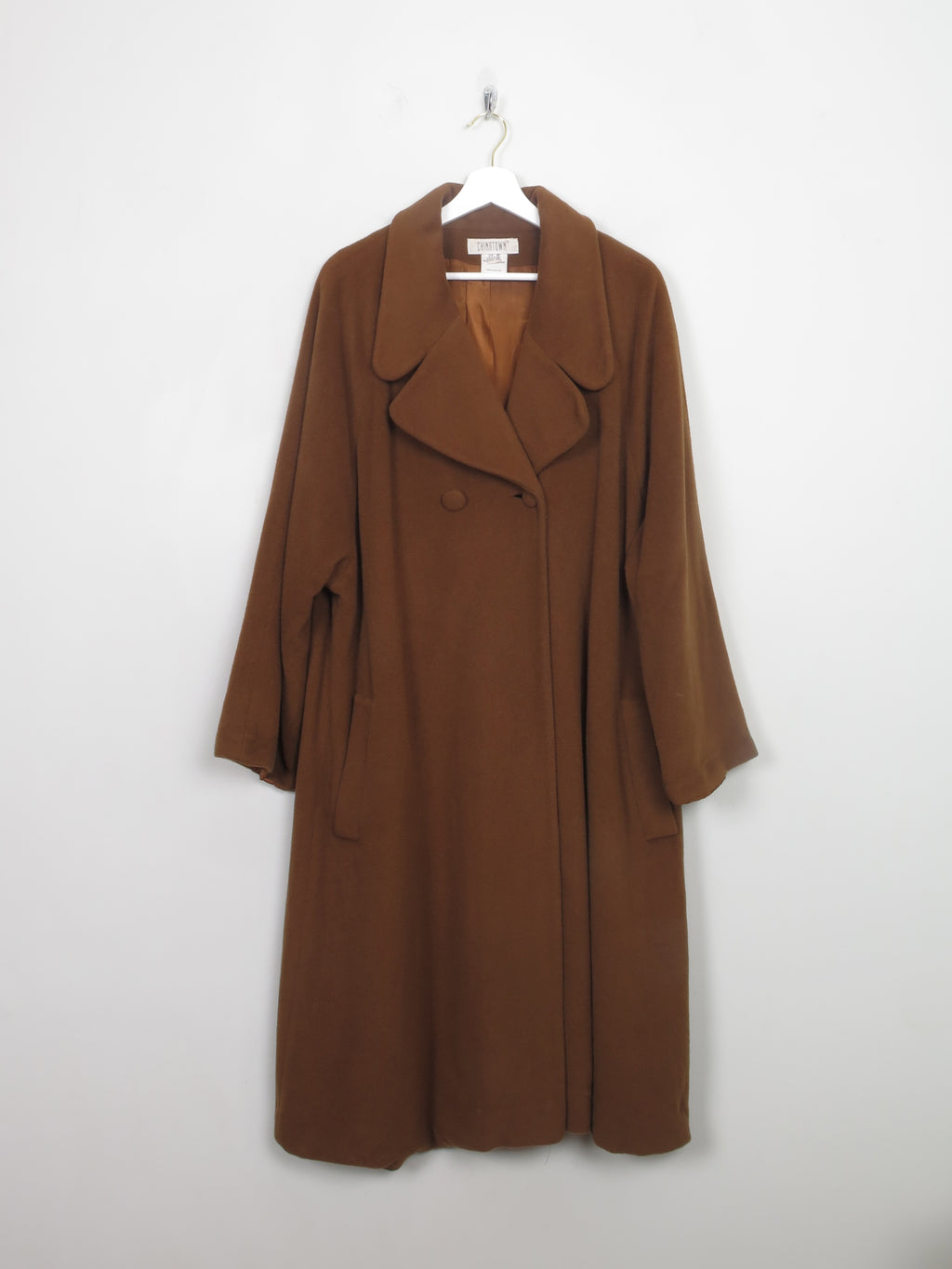 Women's Vintage Brown Wool Chinatown Coat M