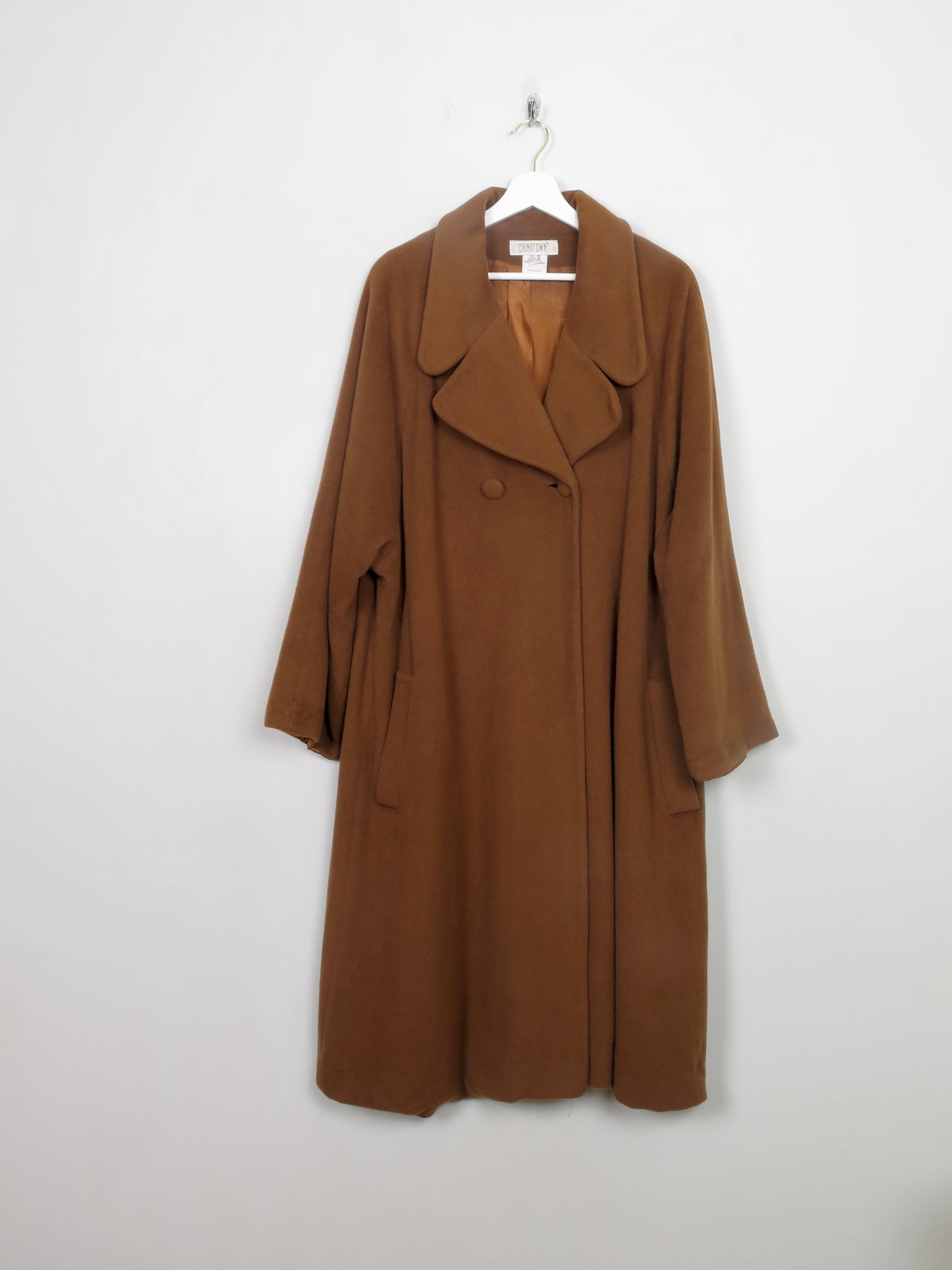 Women's Vintage Brown Wool Chinatown Coat M