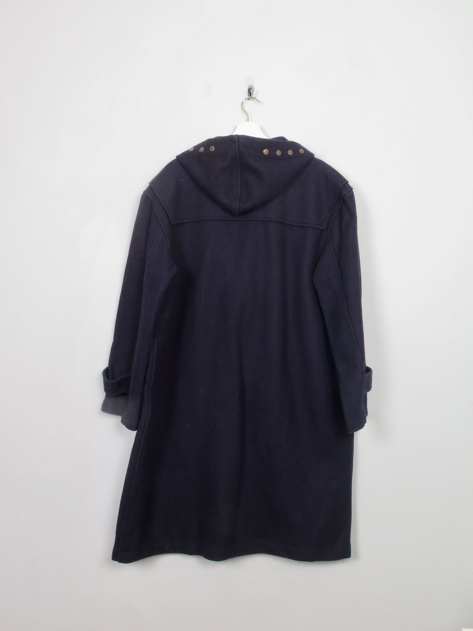 Men's Vintage Navy Wool Duffle Coat XL