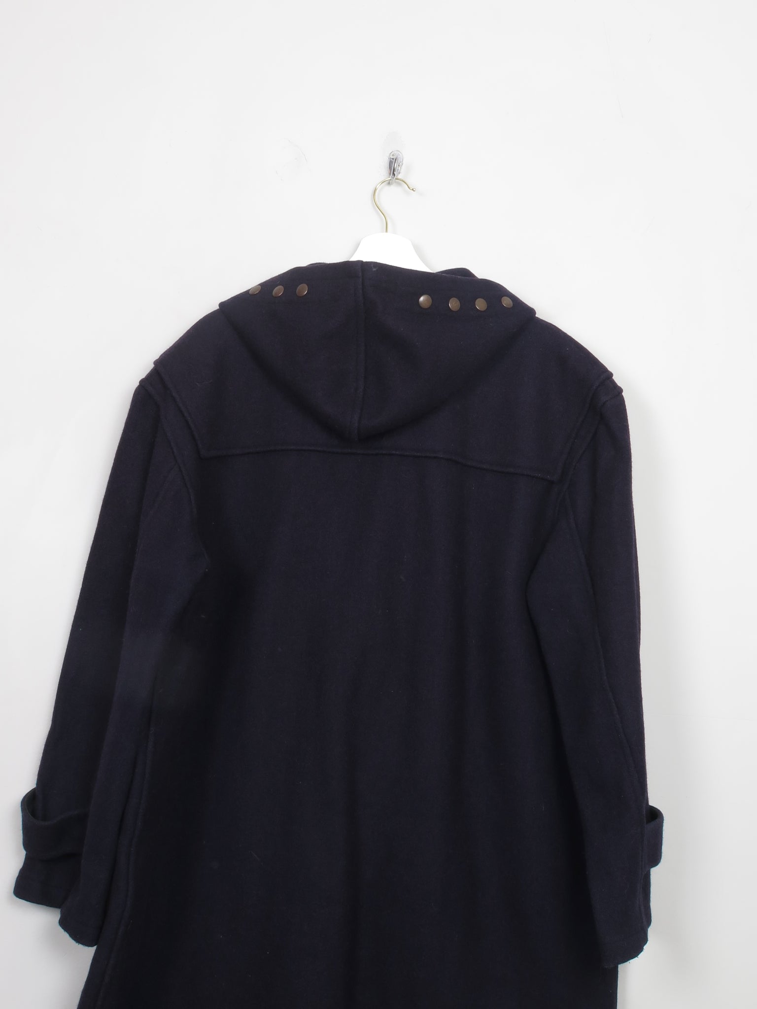 Men's Vintage Navy Wool Duffle Coat XL