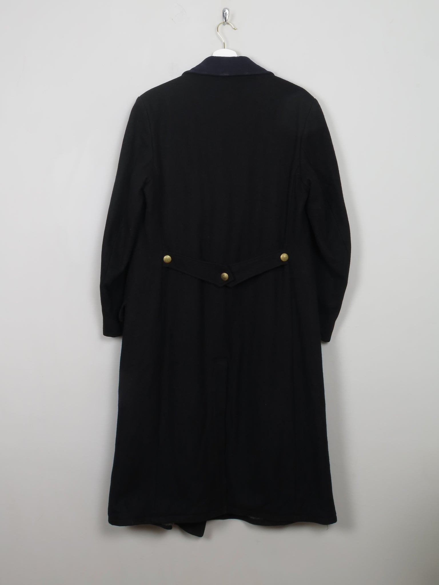 Men's Vintage Navy Wool Military Coat M