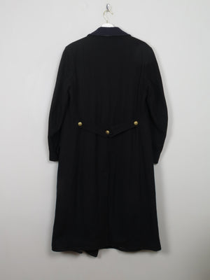 Men's Vintage Navy Wool Military Coat M