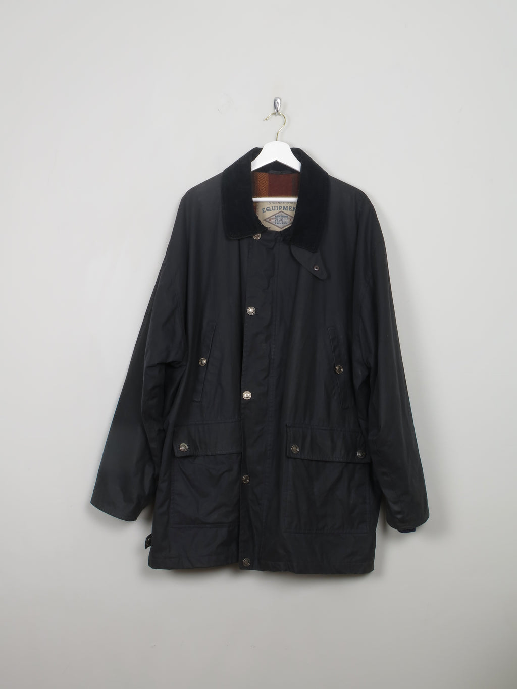 Men's Vintage Navy Wax Jacket XL