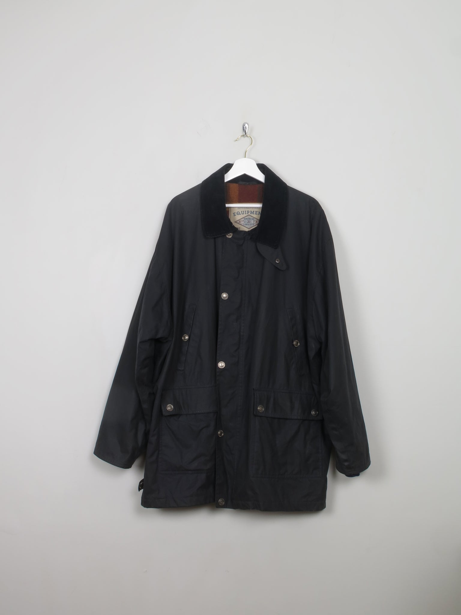 Men's Vintage Navy Wax Jacket XL