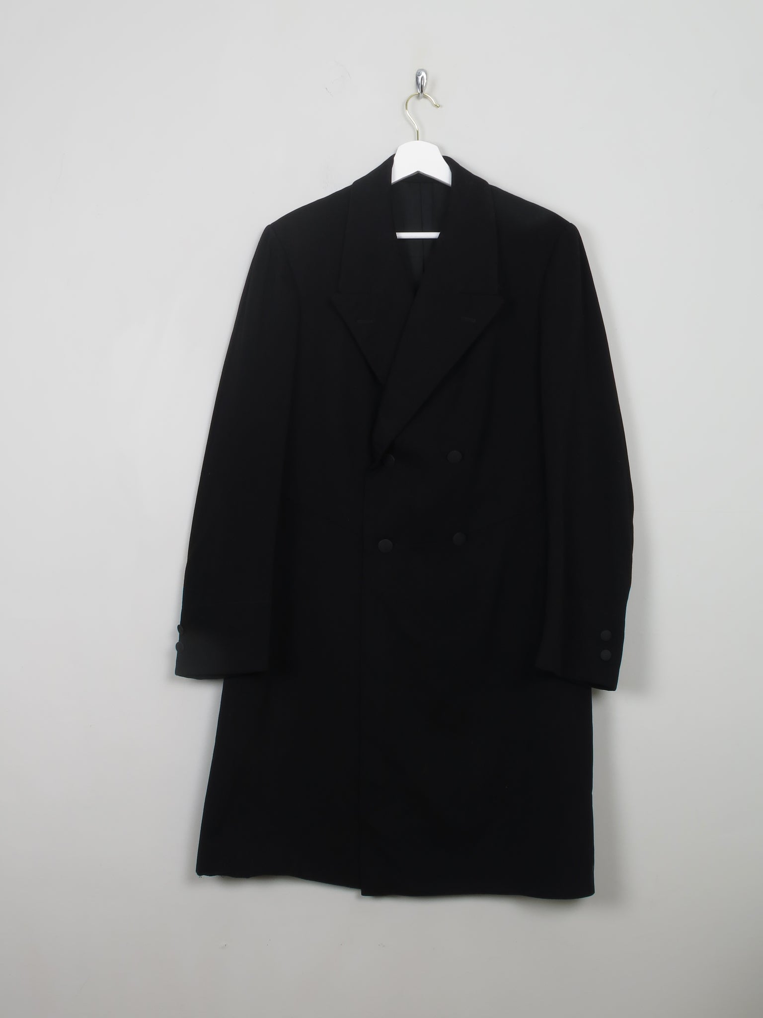 Men's Vintage Black Frock Coat M