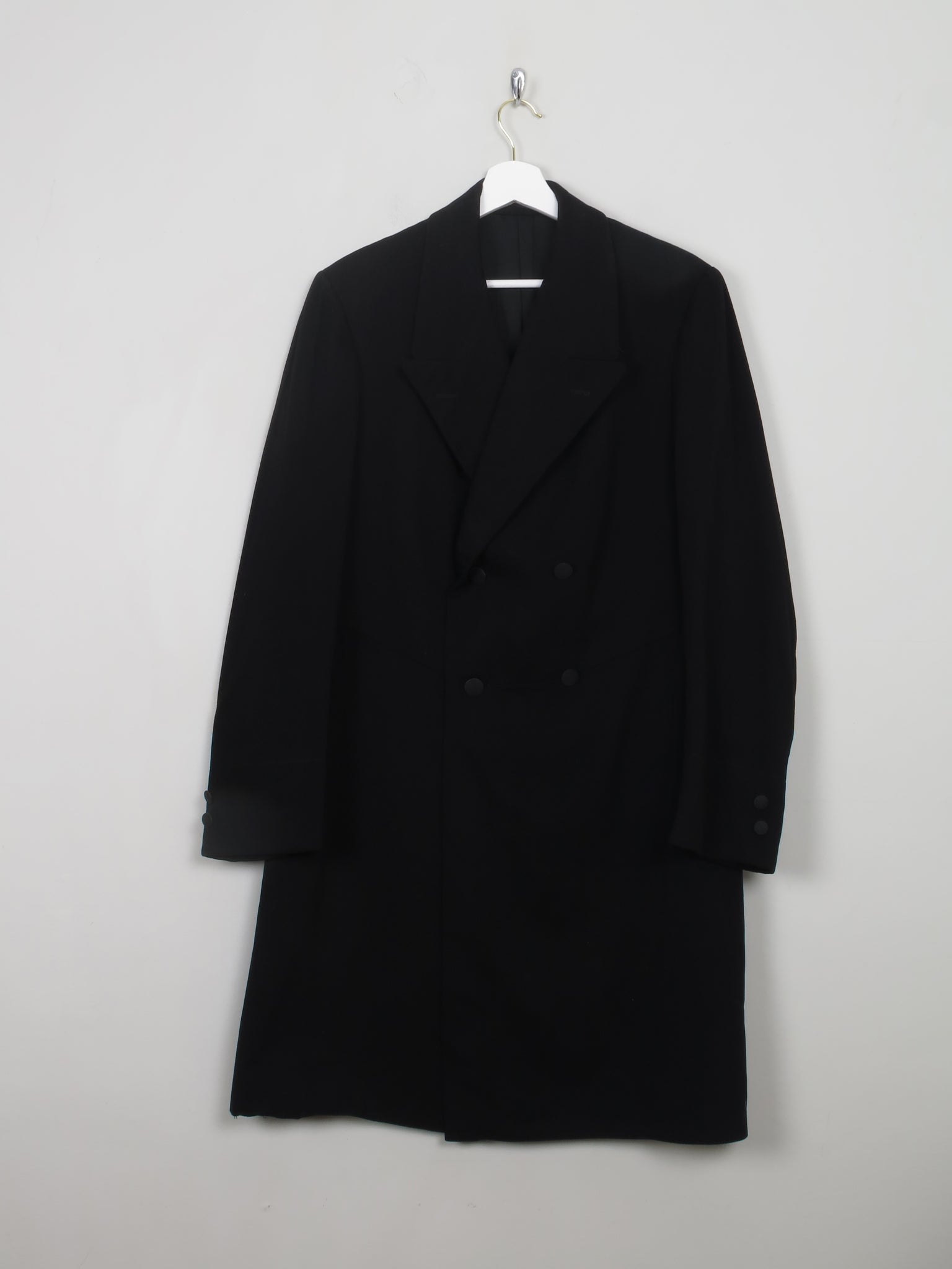 Men's Vintage Black Frock Coat M