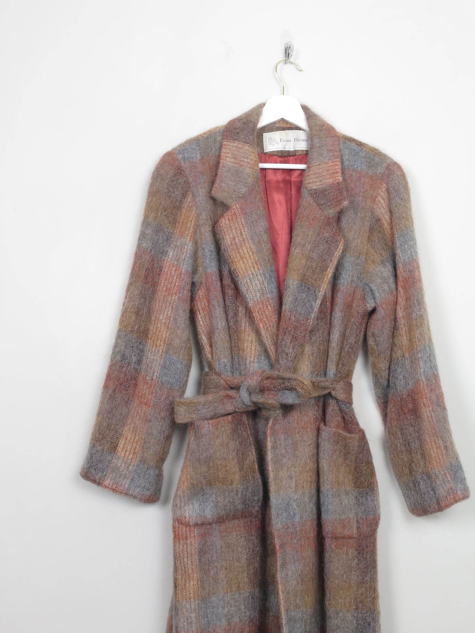 Women's Vintage Colourful Mohair Coat S/M