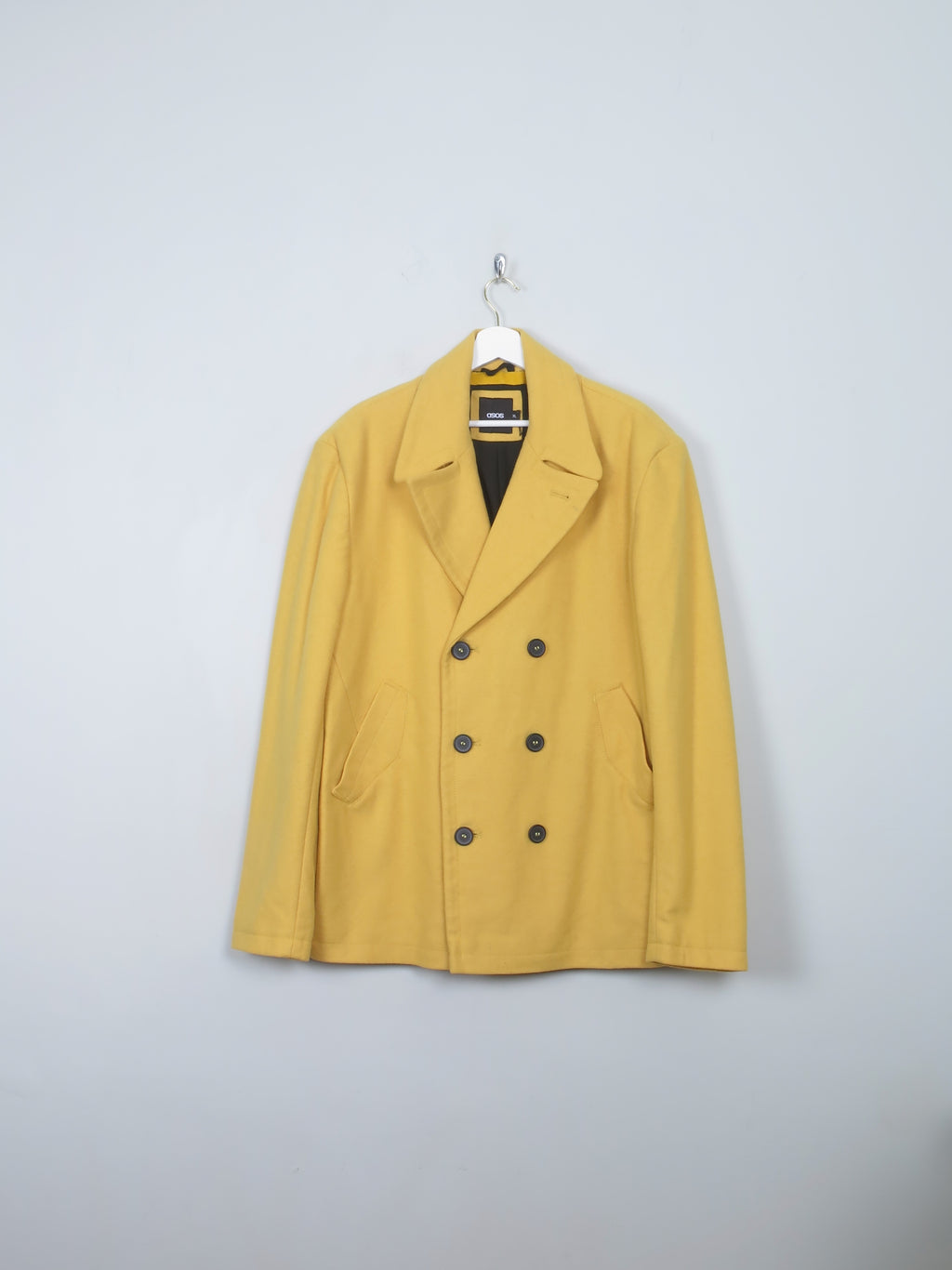 Men's Vintage Style Yellow Short Coat XL