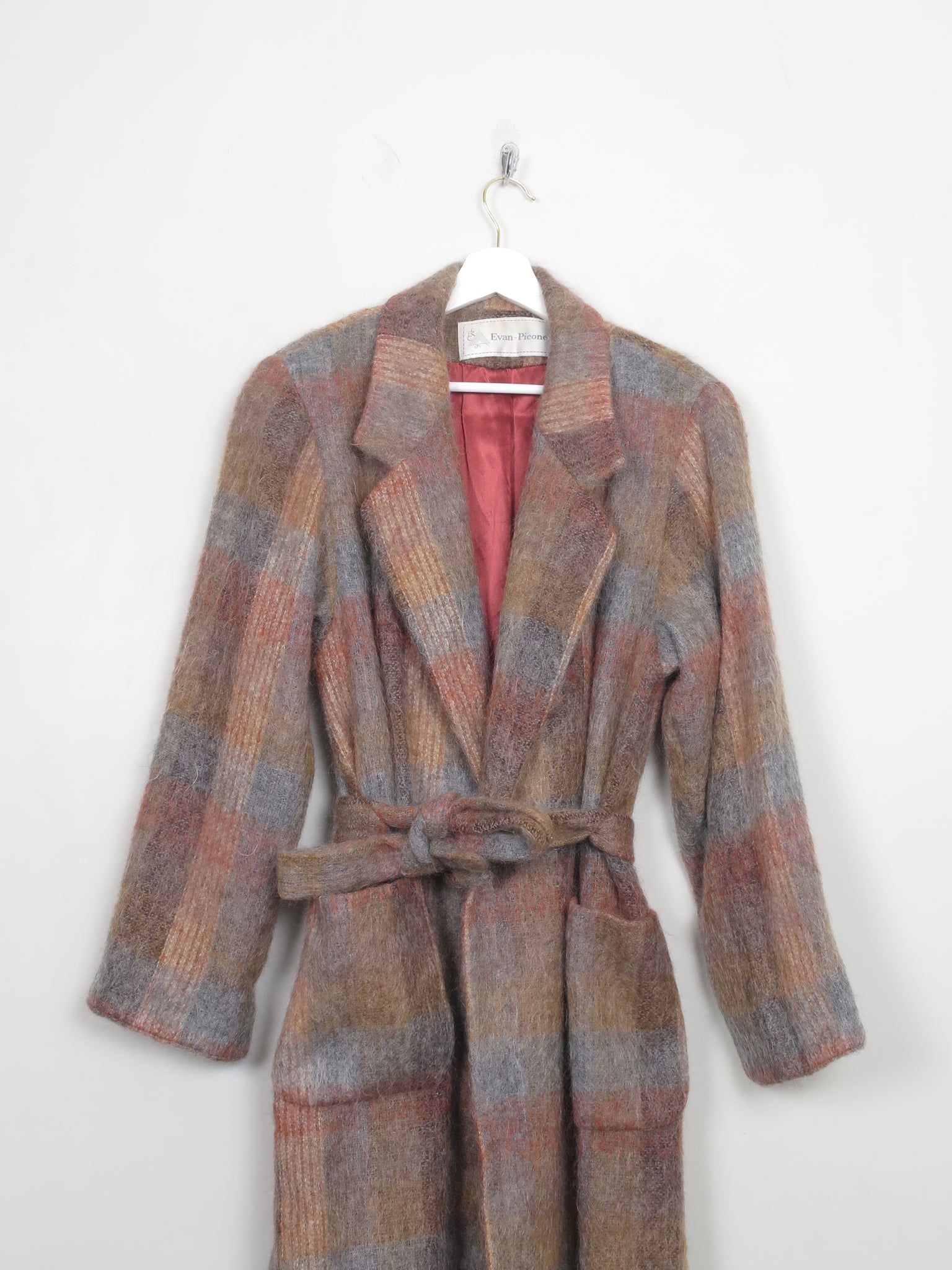 Women's Vintage Colourful Mohair Coat S/M