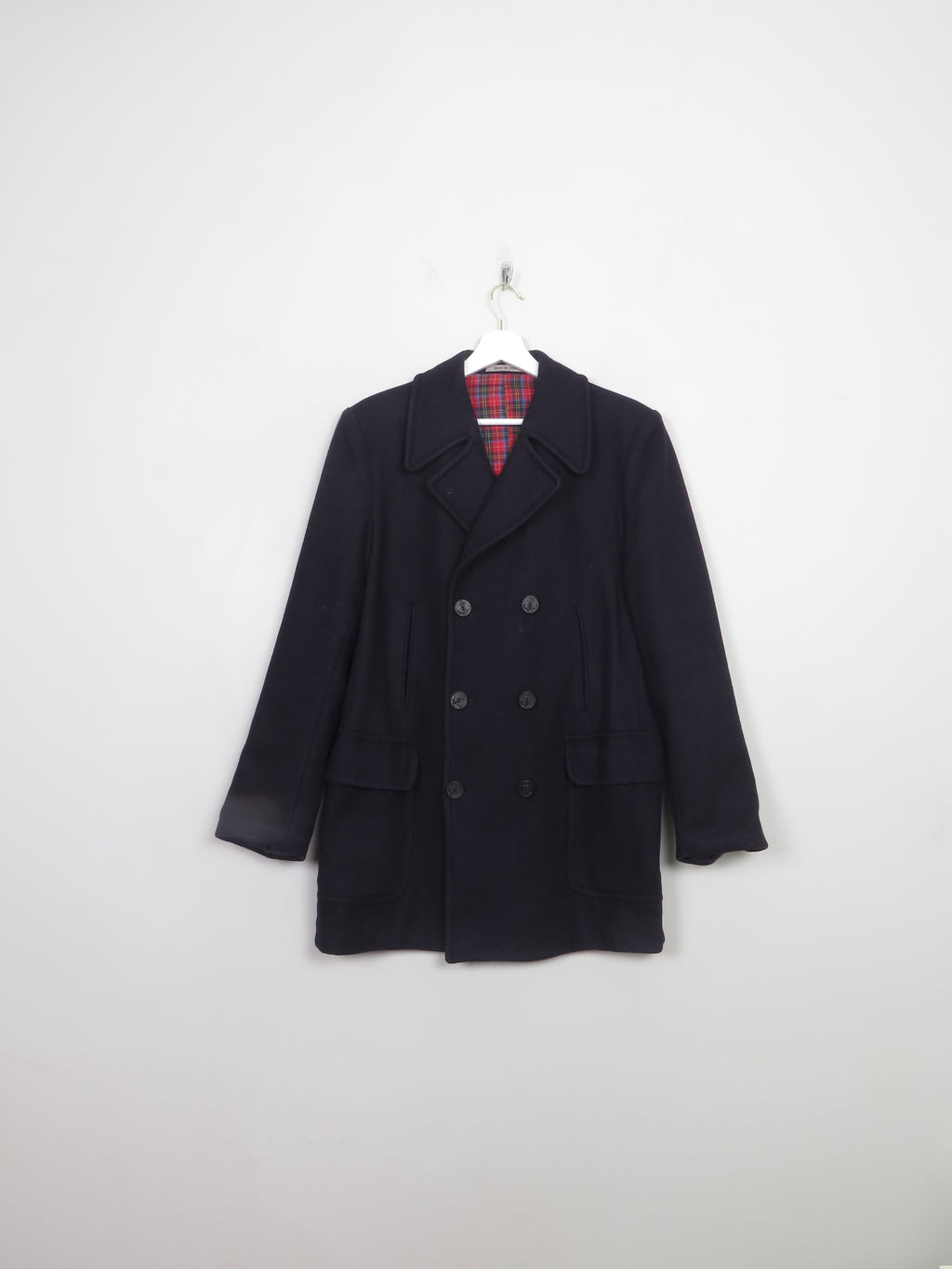 Men's Vintage Navy Pea Coat 40 " R