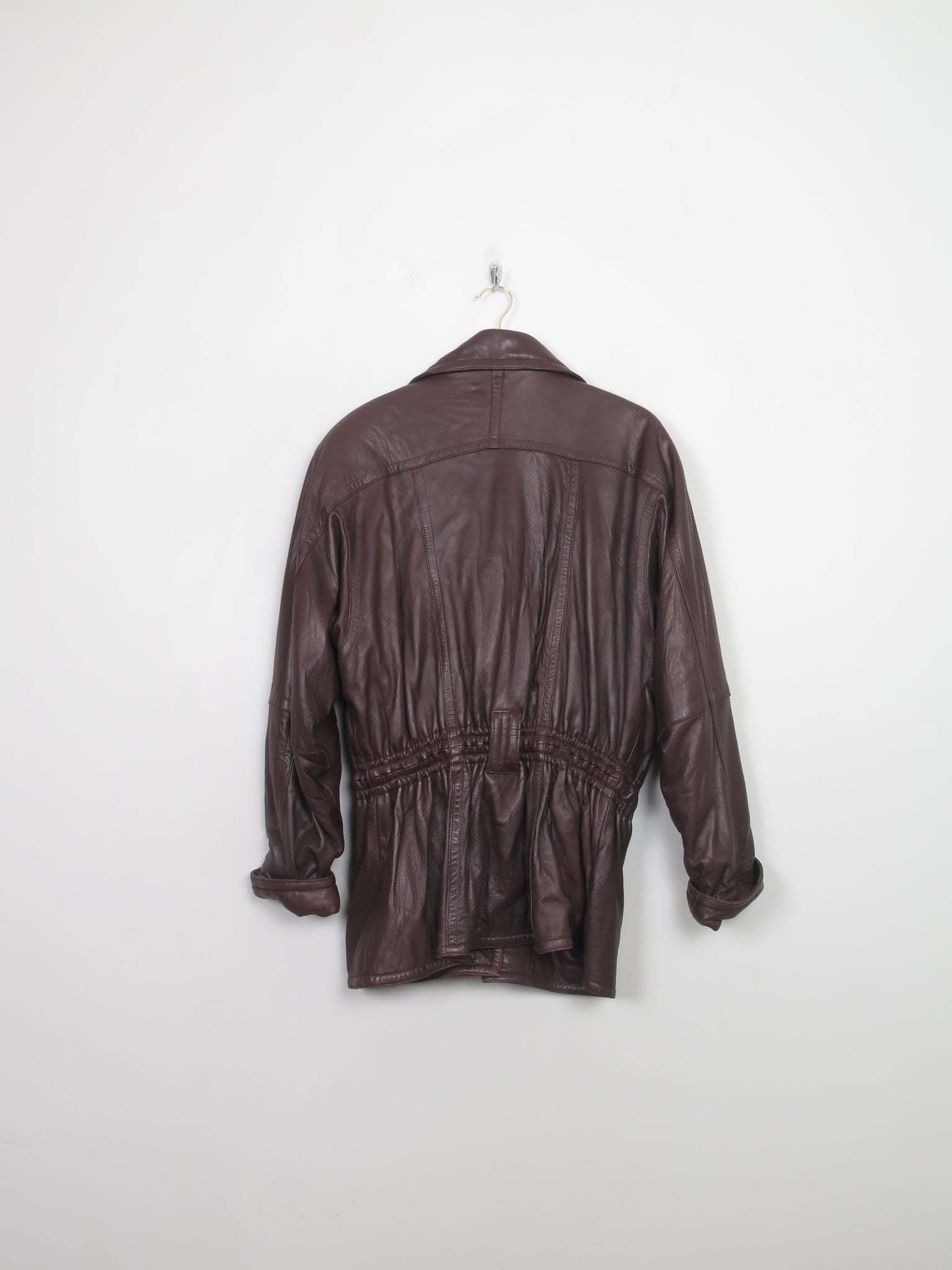 Women's Vintage Brown Leather Jacket M