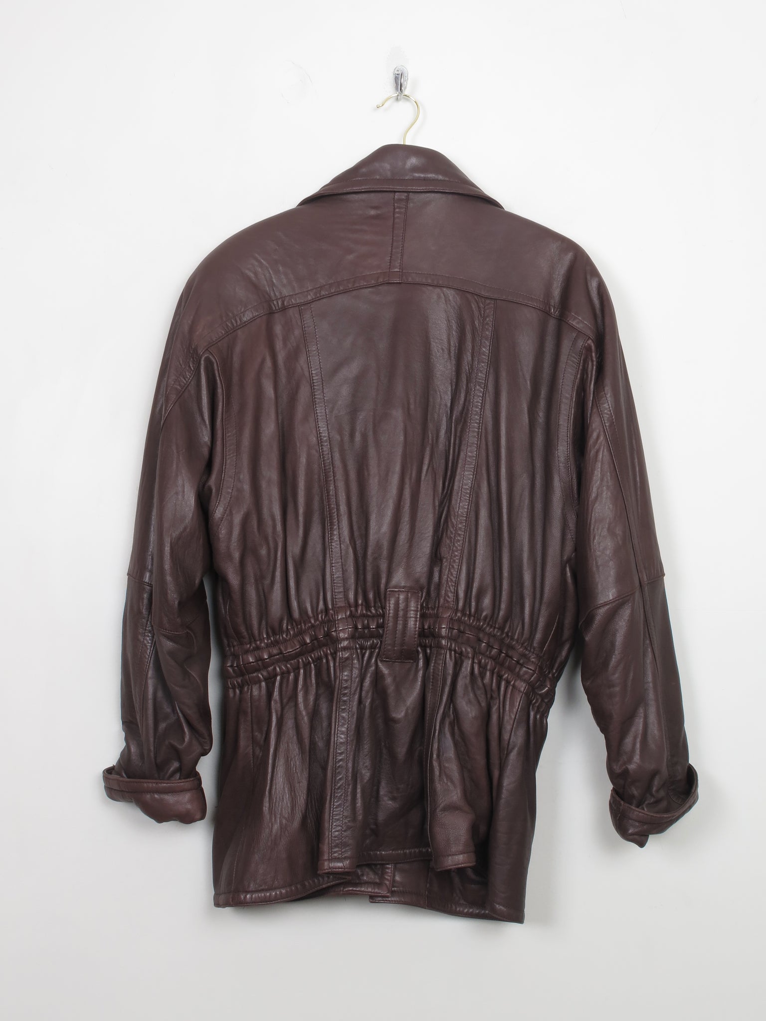 Women's Vintage Brown Leather Jacket M