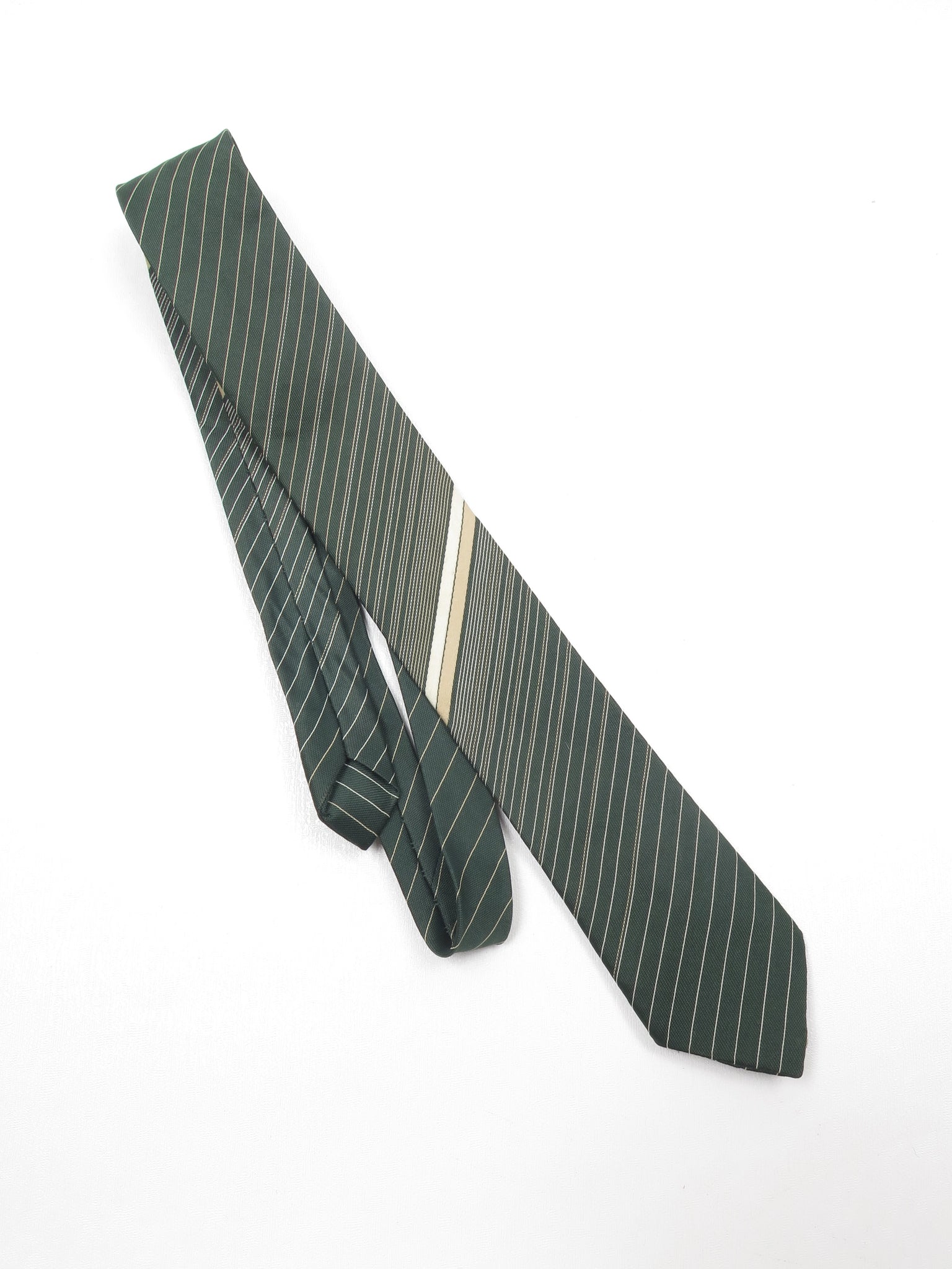 Vintage Green Striped Tie