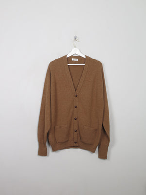 Men's Vintage Tan Coloured Cardigan M