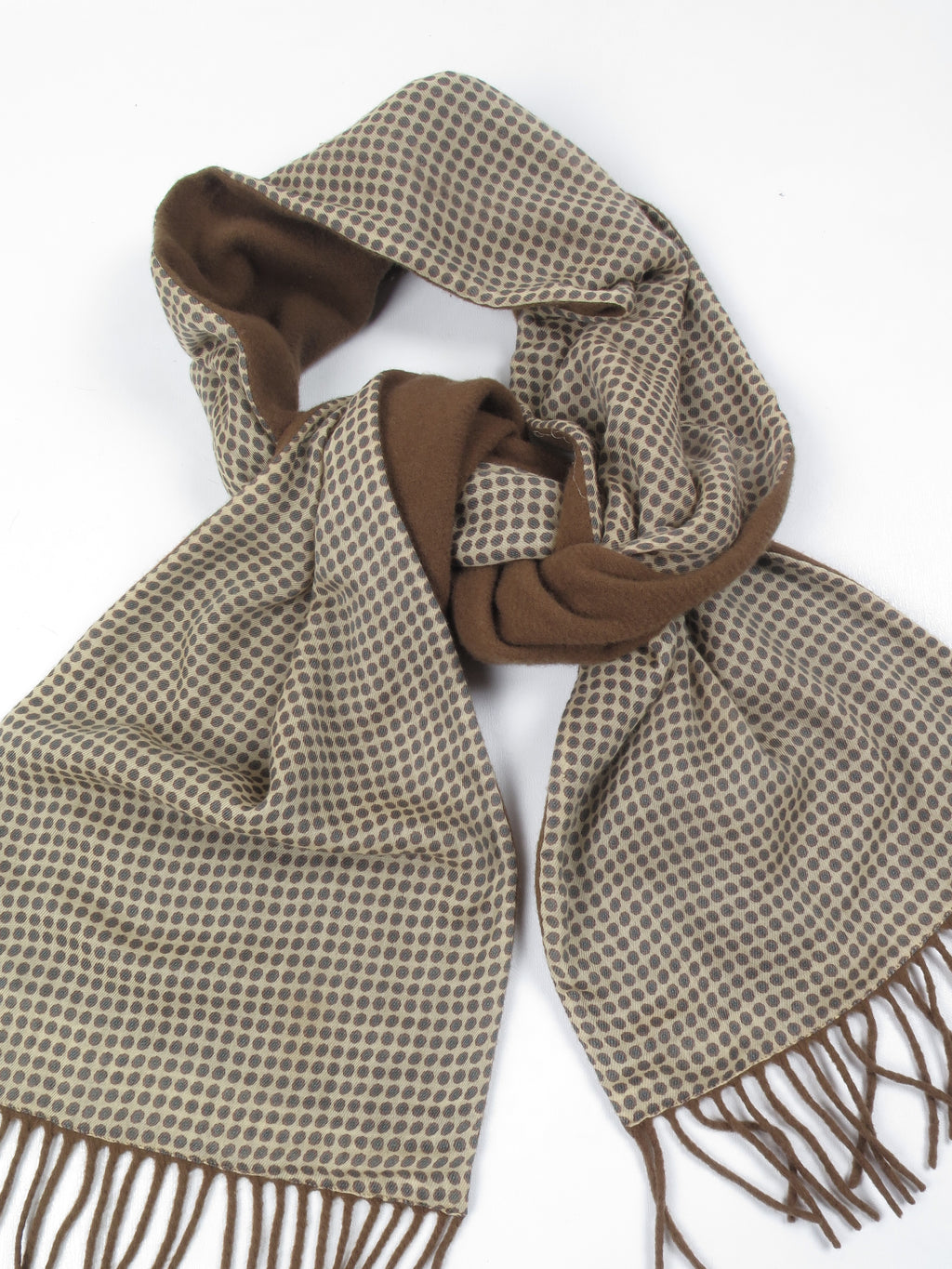 Men's Vintage Wool & Silk Fringed Scarf