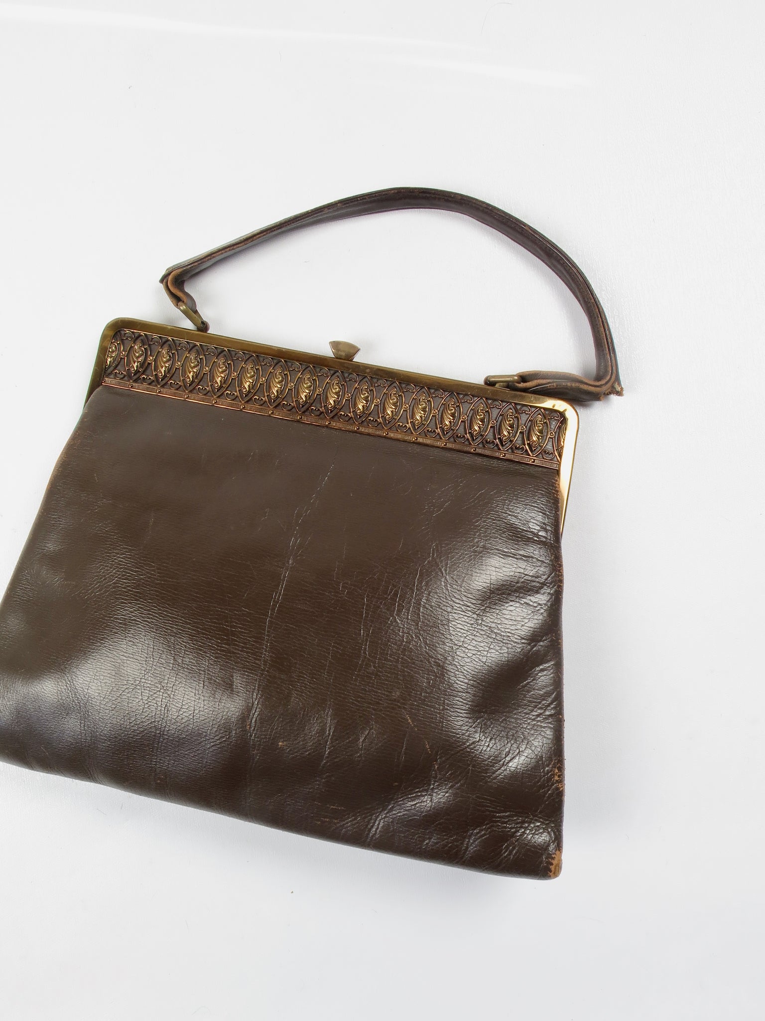 Women's Vintage Large Brown Leather Bag