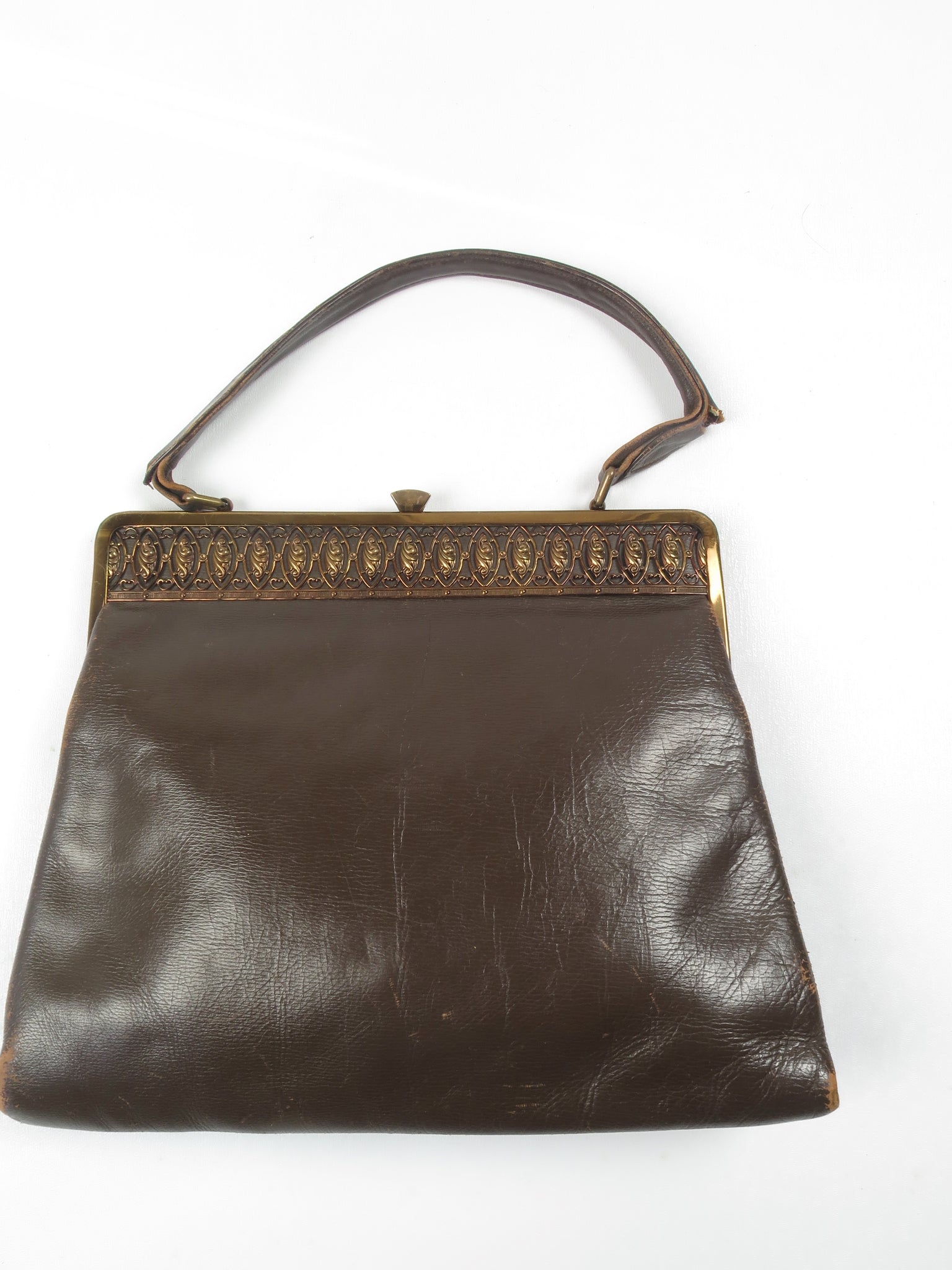 Women's Vintage Large Brown Leather Bag