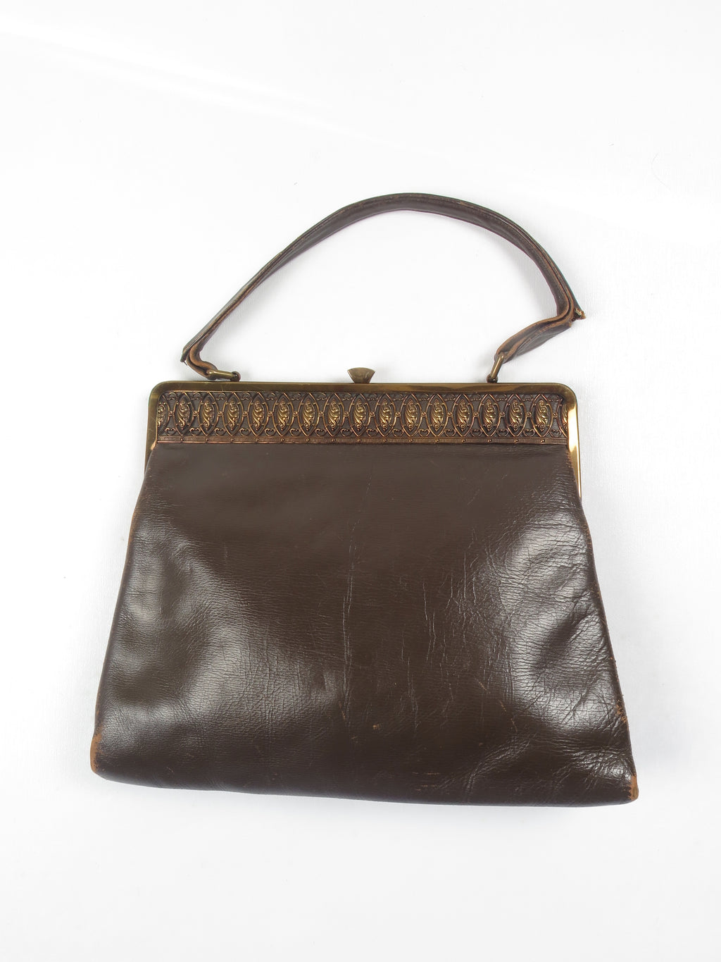 Women's Vintage Large Brown Leather Bag
