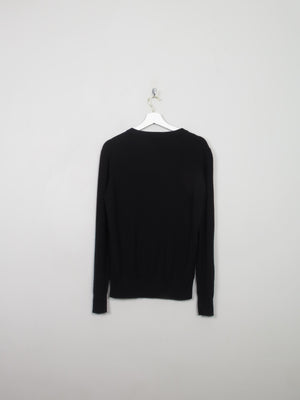 Women's Burberry Black Merino WooL Jumper With Logo M