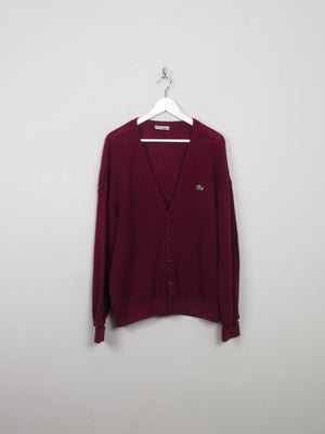 Vintage Lacoste Wine Wool Cardigan M/L