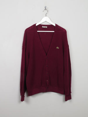 Vintage Lacoste Wine Wool Cardigan M/L