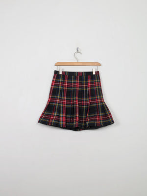 Vintage Tartan Mini Skirt XS 27" W