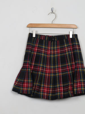 Vintage Tartan Mini Skirt XS 27" W