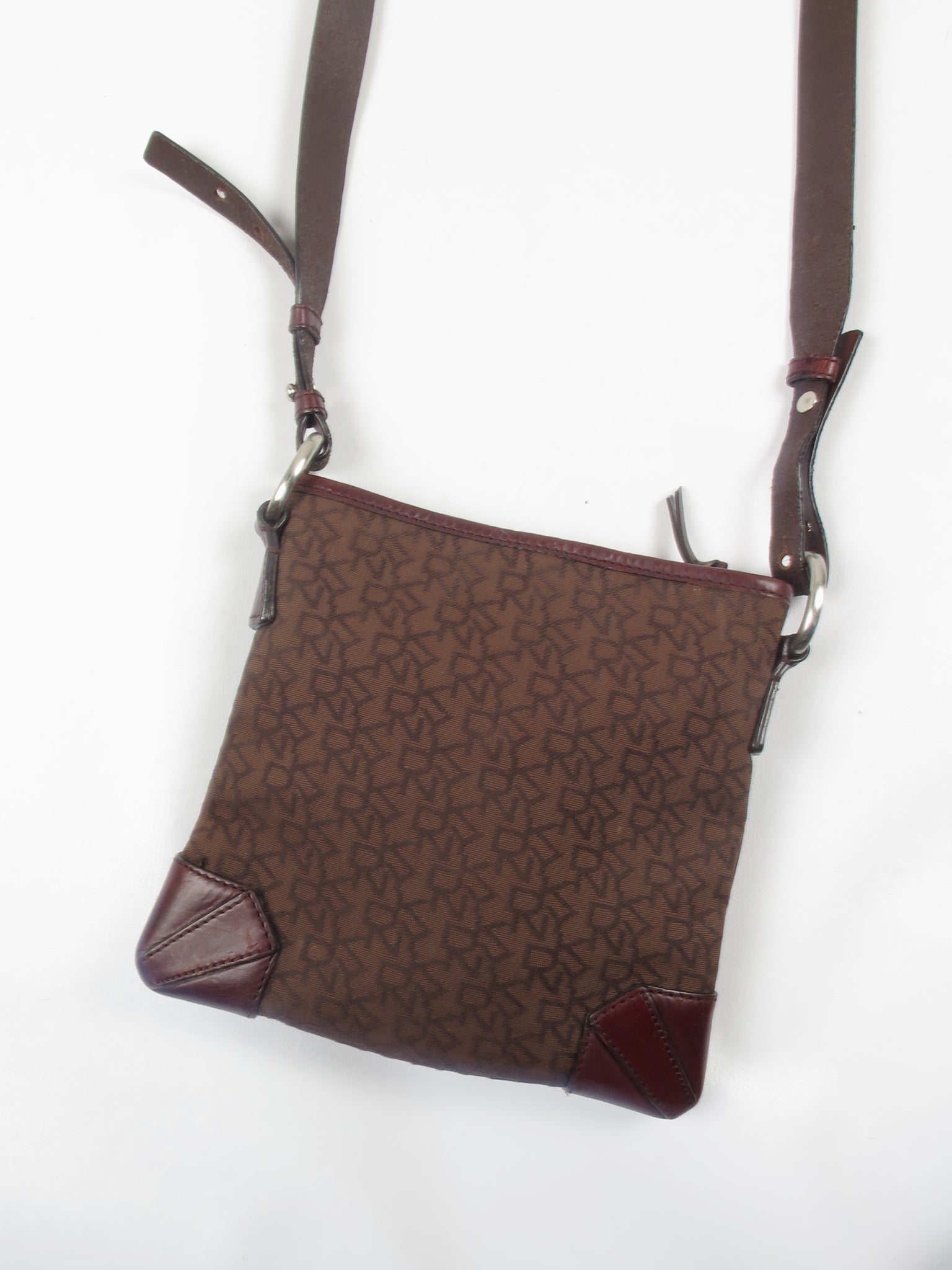 Women's Brown Monogram Vintage DKNY 90s Cross-Body Bag