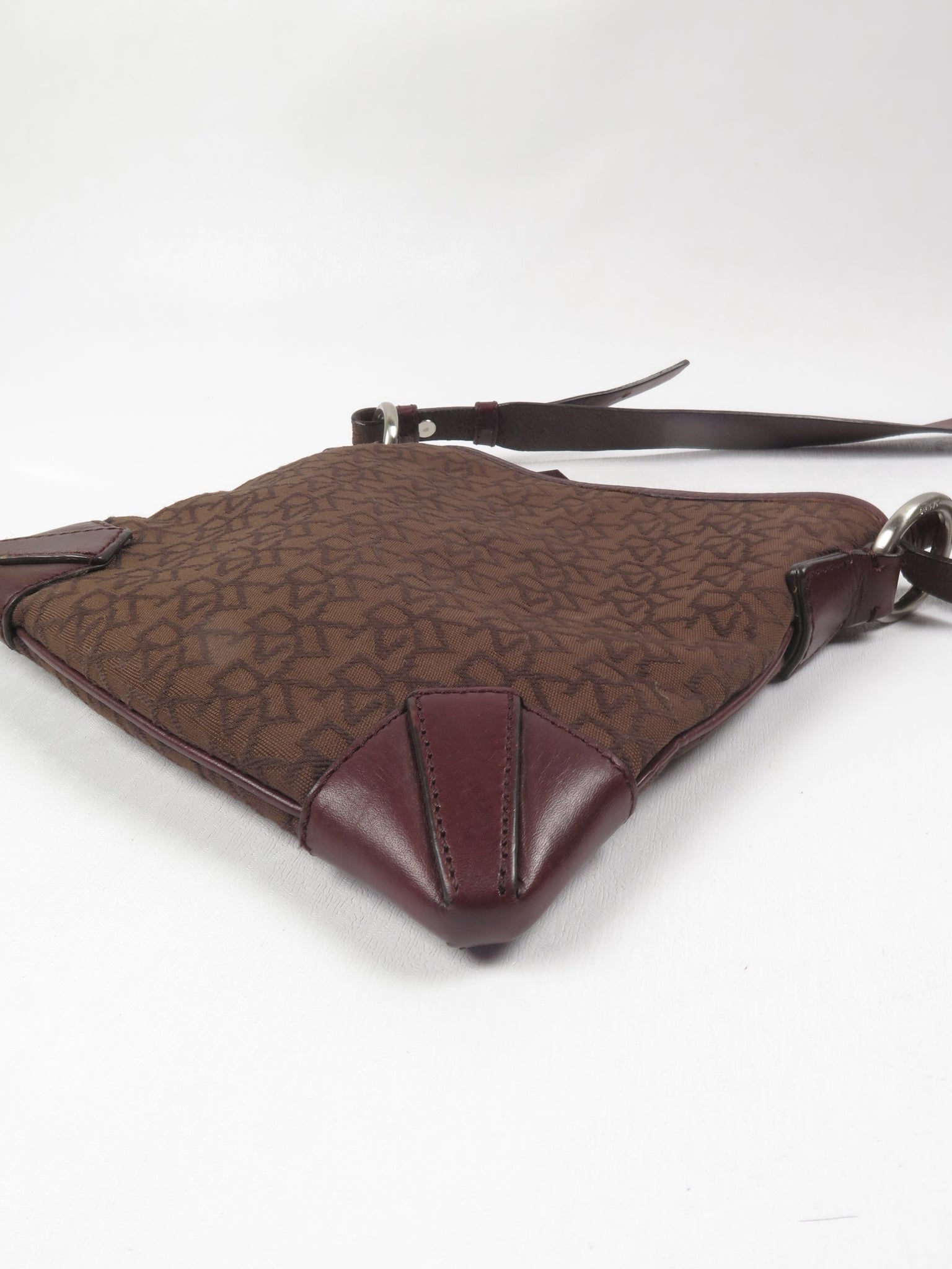 Women's Brown Monogram Vintage DKNY 90s Cross-Body Bag