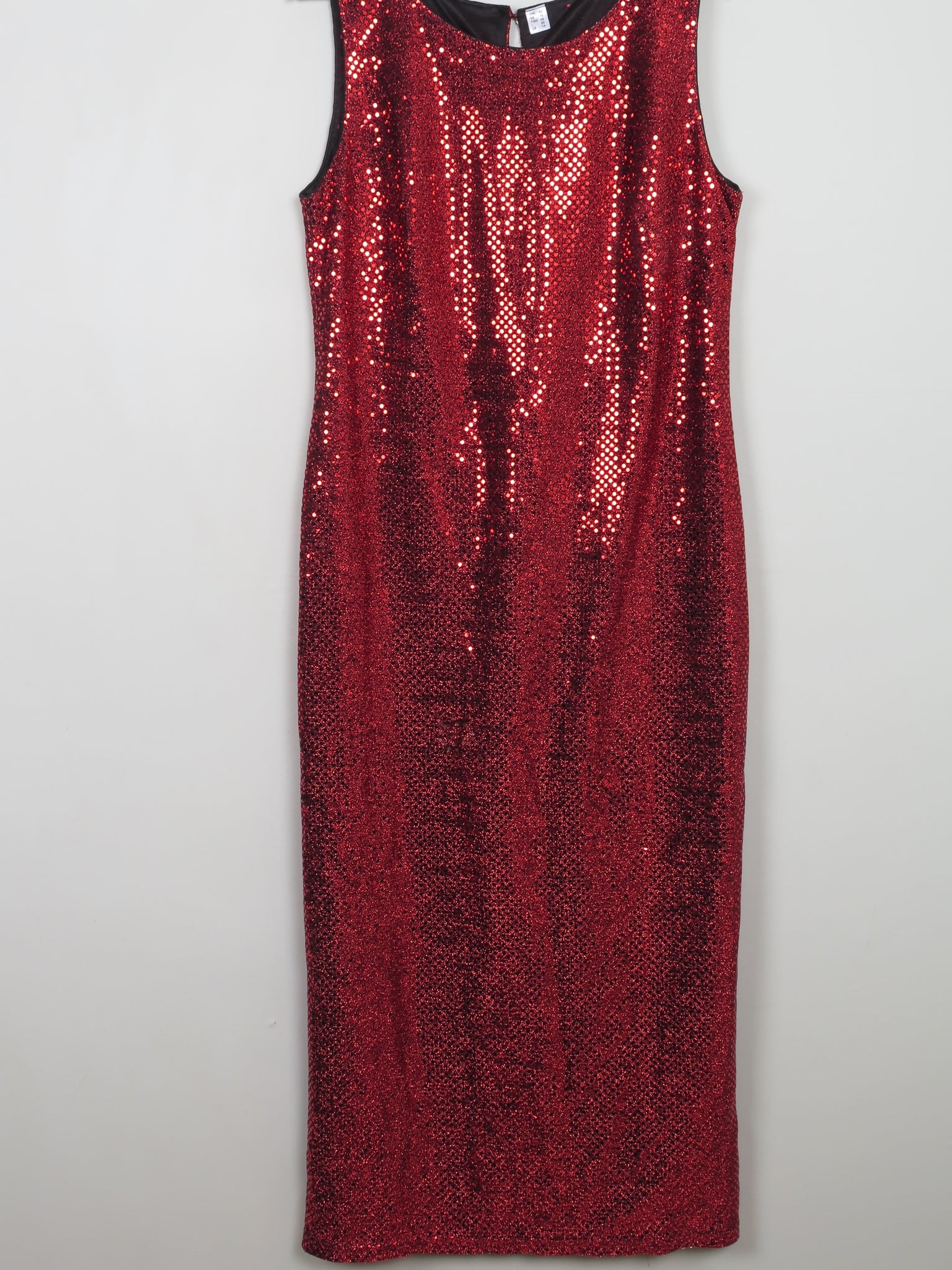 Vintage Red Sequin Dress 14