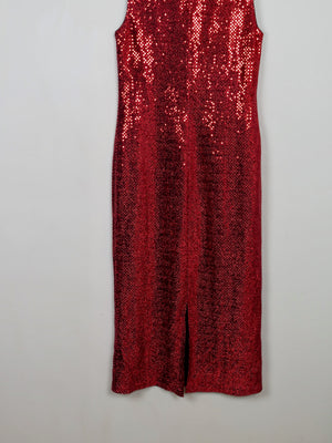 Vintage Red Sequin Dress 14