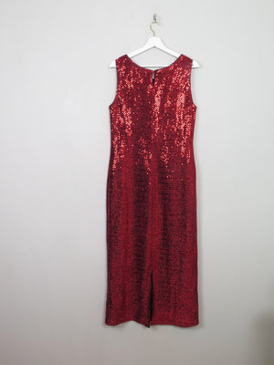 Vintage Red Sequin Dress 14