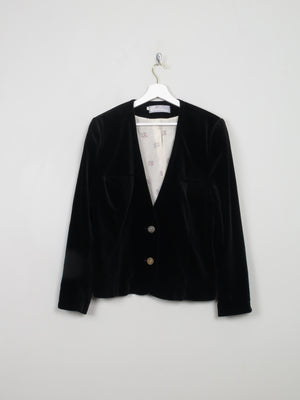 Women's Vintage Black Velvet Jacket M