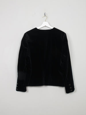 Women's Vintage Black Velvet Jacket M