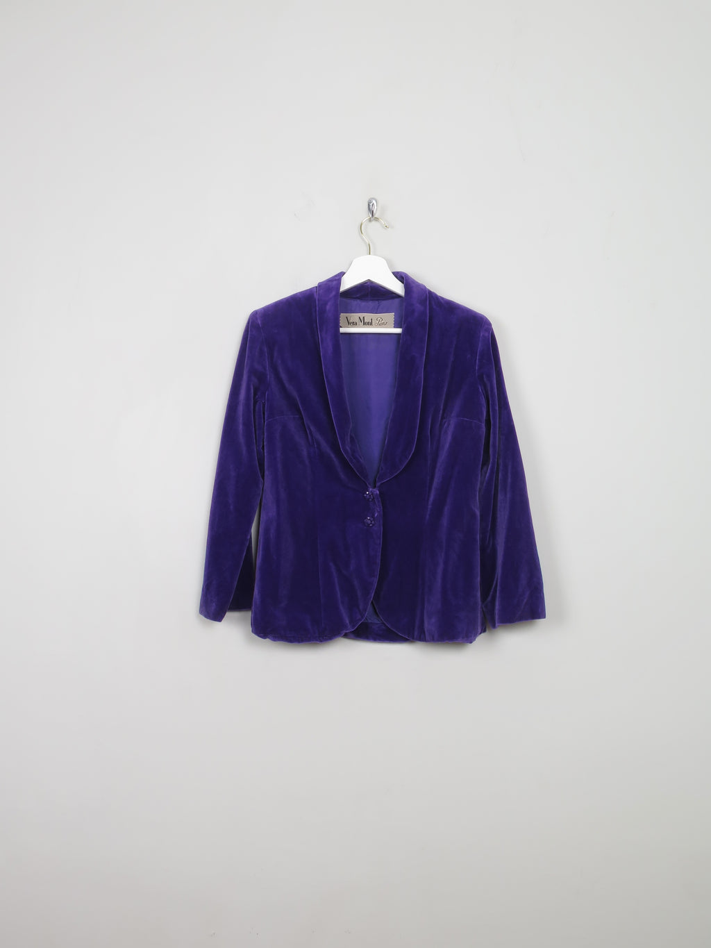 Women's Vintage Purple Vera Mont Velvet Jacket S