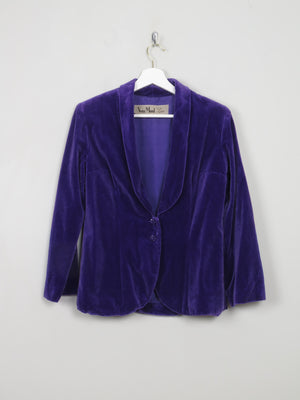 Women's Vintage Purple Vera Mont Velvet Jacket S