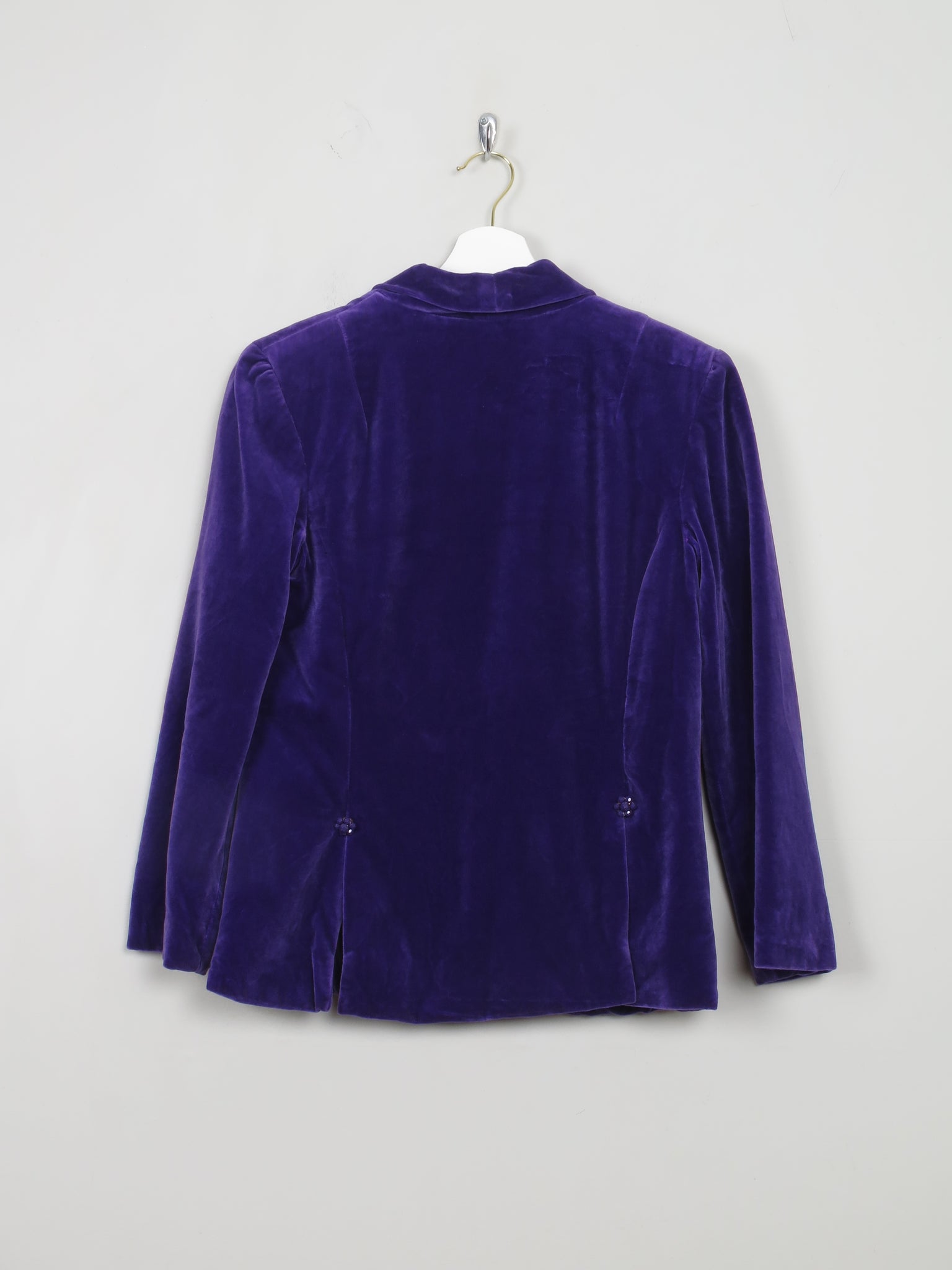 Women's Vintage Purple Vera Mont Velvet Jacket S