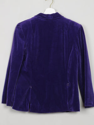 Women's Vintage Purple Vera Mont Velvet Jacket S