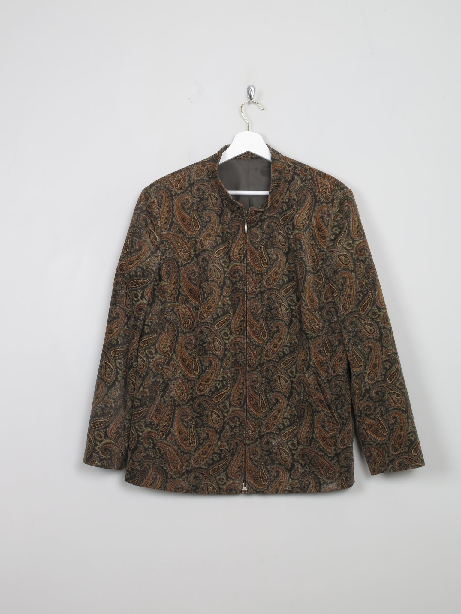 Women's Vintage Green Paisley Vintage Jacket L