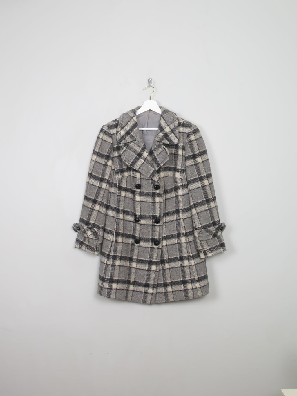 Women's Vintage Check Short 1970s Coat M