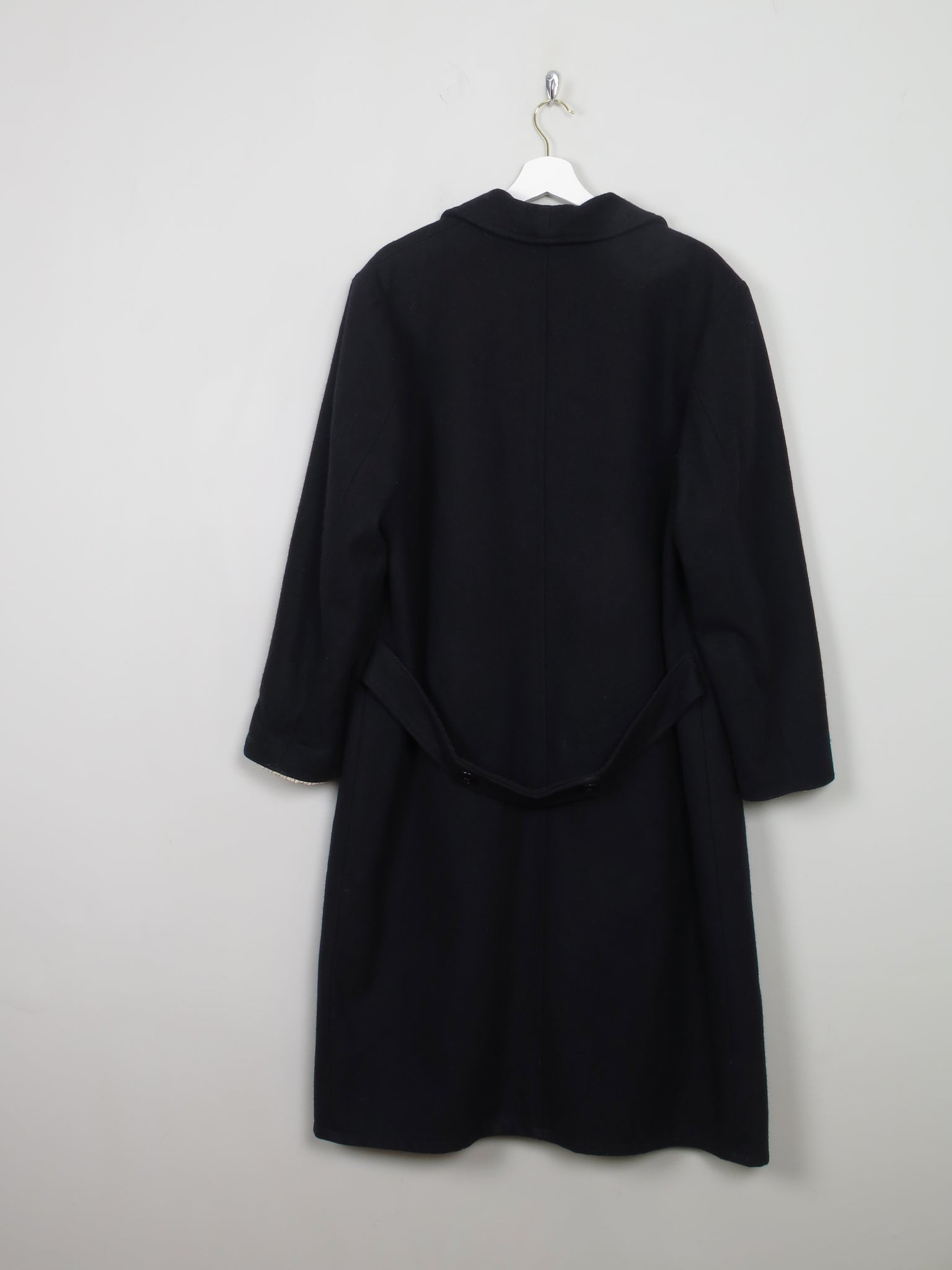 Women's Vintage Navy Wool Coat S/M