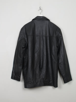 Men's Vintage Black Leather Jacket M