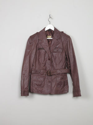 Women's Vintage Brown Leather Jacket S/M