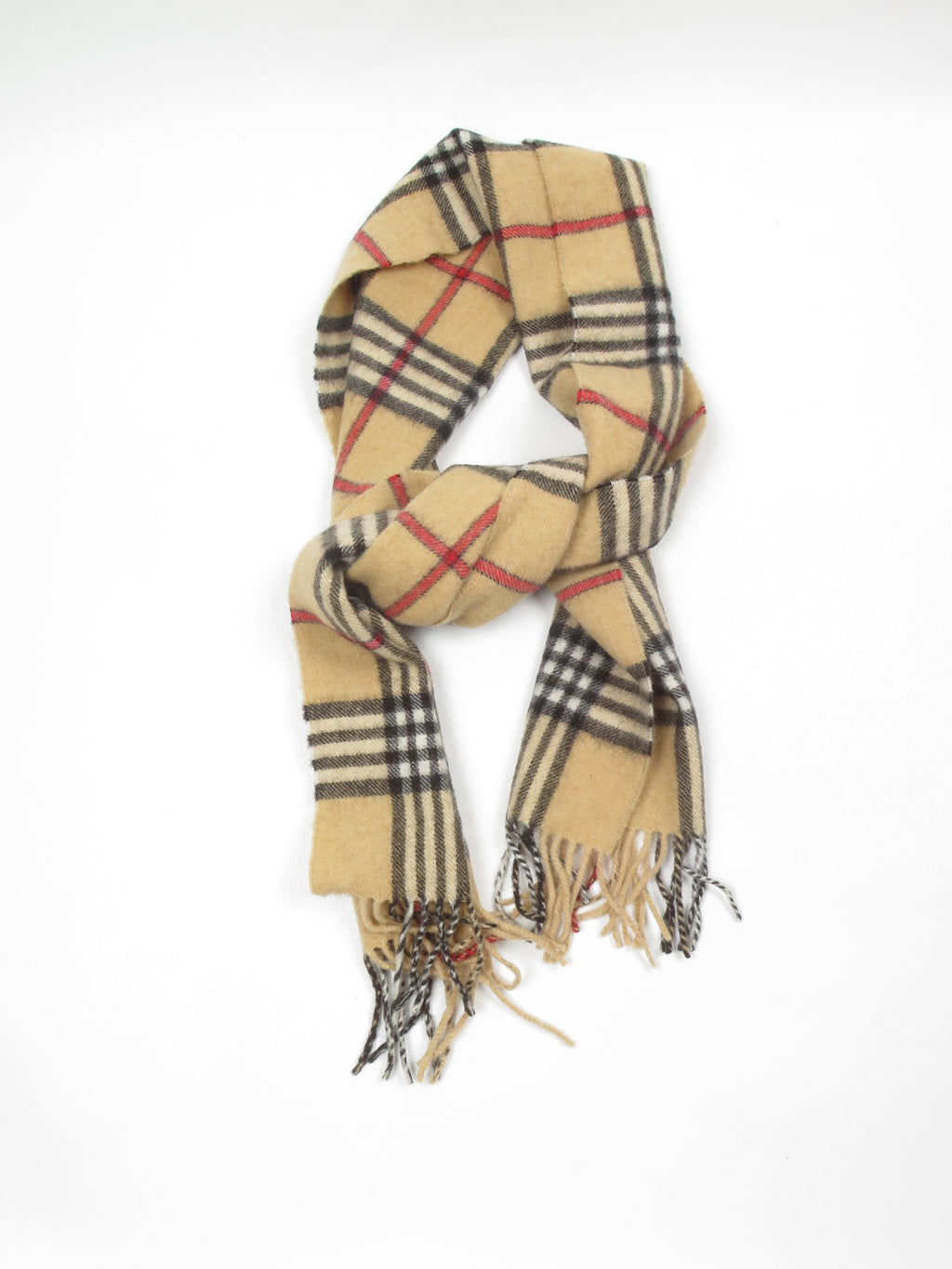 Vintage Unisex Check Scarf Wool