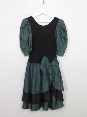 Vintage Black & Green 80s Party Dress Vintage Black & Green 80s Party Dress